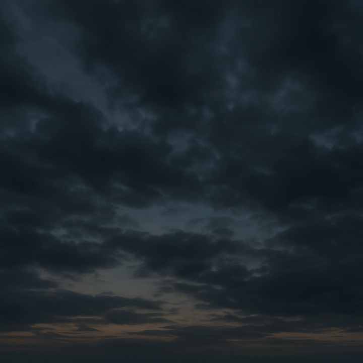 Of Dusk Sky With Dark Clouds And Subtle Sky Vignette For Moody… seamless PBR texture preview