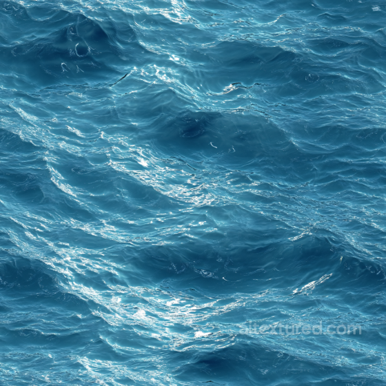 Water Texture of Realistic Ocean Surface with Gentle Waves and Glossy Highlights Water texture preview