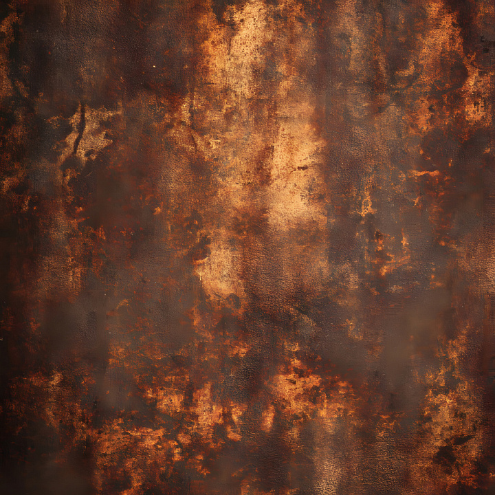 Cracked Rusted Metal with Deep Corrosion and Earthy Tones seamless PBR texture preview
