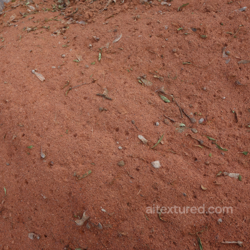 Natural Red Soil Texture with Organic Debris PBR 4K Detail seamless Sand-soil PBR texture