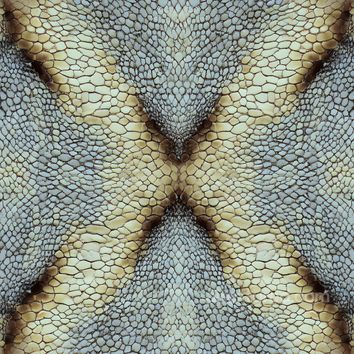 Reptilian Scaled Skin PBR Texture with Organic Scale Pattern and Color Variation seamless Skin PBR texture