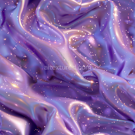 Seamless 3D PBR Texture of Purple Glossy Fabric with Shimmering Sparkle Detailing