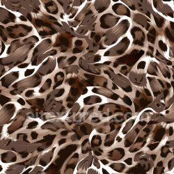 seamless Seamless 3D PBR Texture of Brown Leopard Print Fabric Pattern texture 8k free download PBR