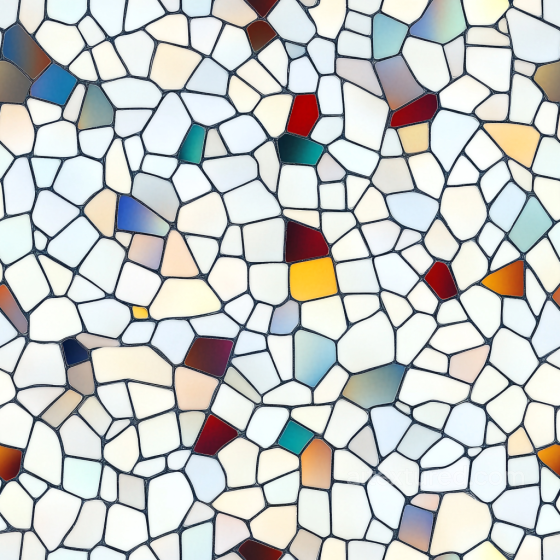 Mosaic PBR Texture Featuring Multicolor Glossy Irregular Chips Mosaic texture preview