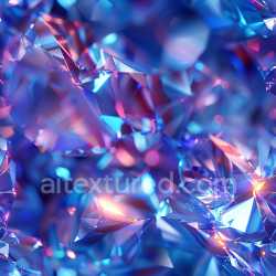 seamless Seamless 3D PBR Texture of Iridescent Crystalline Glossy Facets in Blue and Purple texture 8k free download PBR