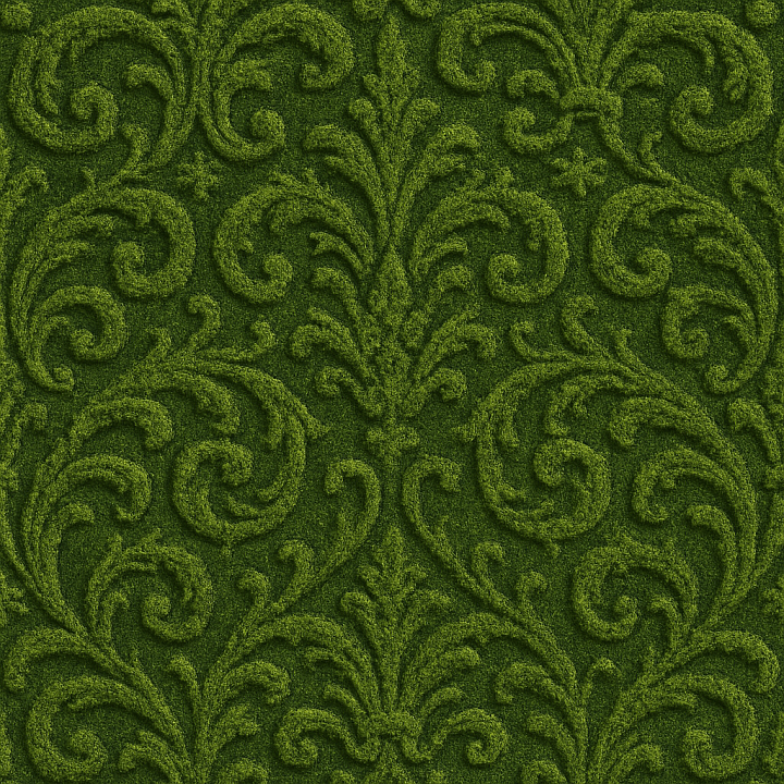 Ornate Green Moss seamless PBR texture preview