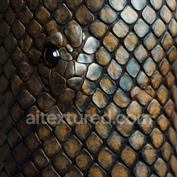 seamless Seamless 3D Snake Skin PBR Texture Featuring Glossy Scales and Organic Color Variation texture 8k free download PBR