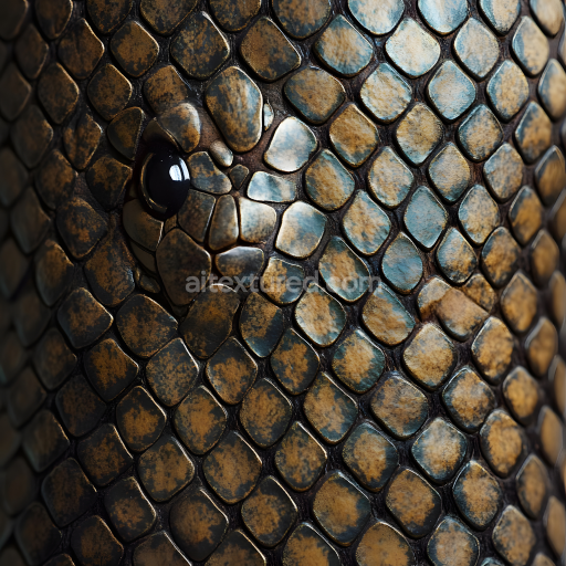 Seamless 3D Snake Skin PBR Texture Featuring Glossy Scales and Organic Color Variation