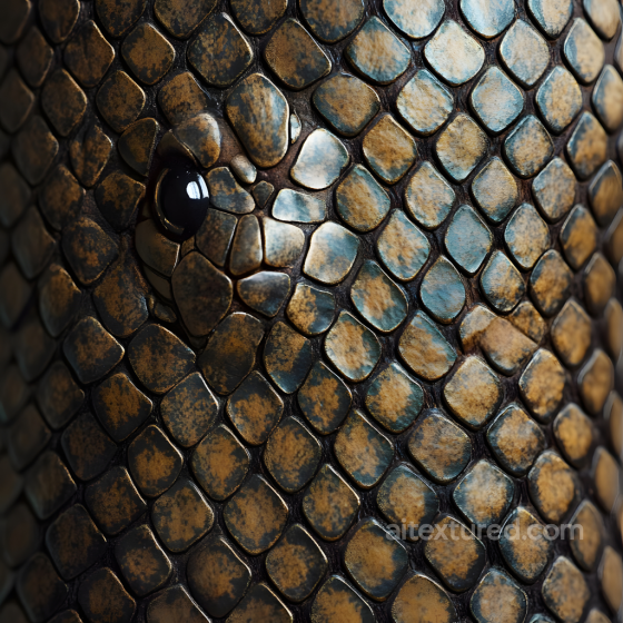 Snake Skin PBR Texture Featuring Glossy Scales and Organic Color Variation Skin texture preview