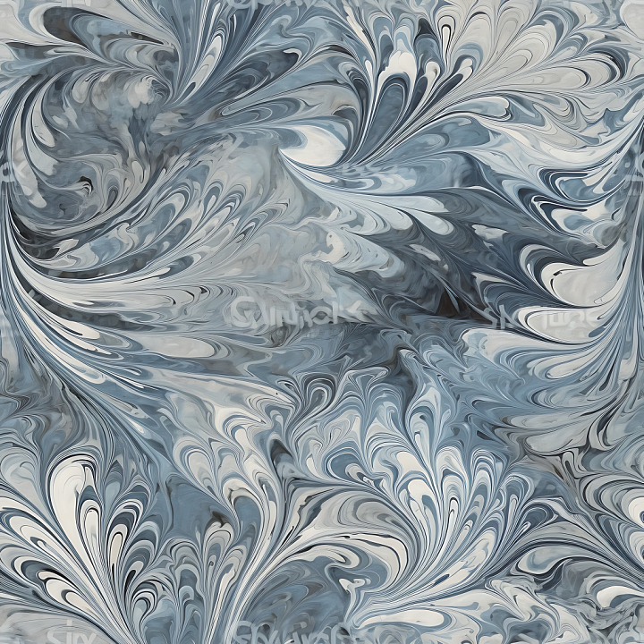 Gray and Blue Marble with Intricate Flowing Vein Patterns seamless PBR texture preview
