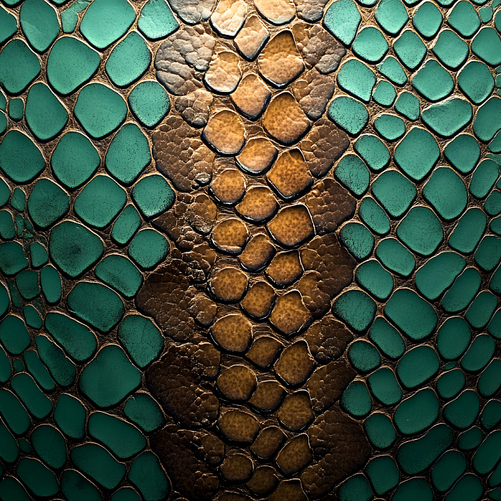 Reptilian Skin with Intricate Scales and Natural Color Variation seamless PBR texture preview