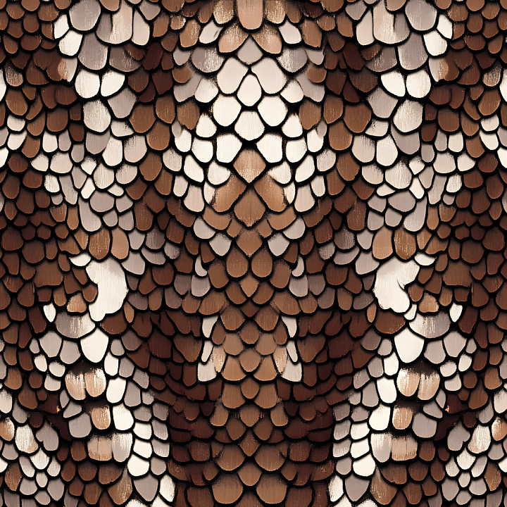Skin Featuring Natural Brown Organic Scales seamless PBR texture preview