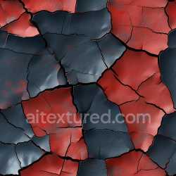 seamless Seamless 3D PBR Texture of Cracked and Peeling Black & Red Painted Surface texture 8k free download PBR