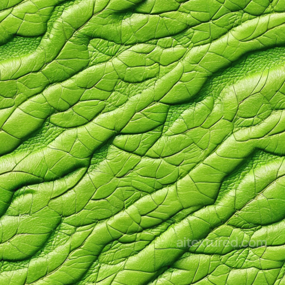 Bright Green Reptile-Patterned Leather Seamless Texture with Detailed Scales and Folds Leather texture preview