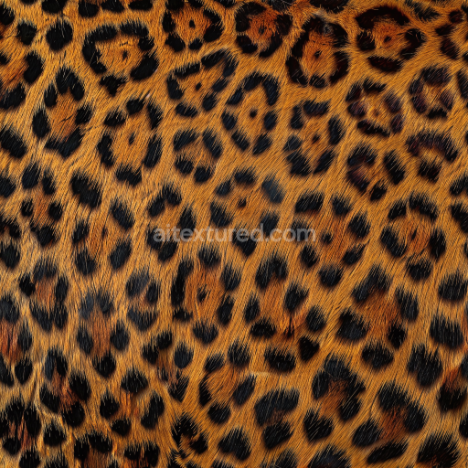 Seamless 3D PBR Leopard Print Fur Leather Texture with Realistic Hair Detail