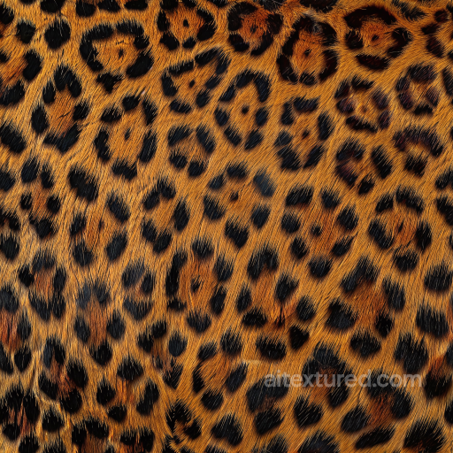 Leopard Print Fur Leather Texture with Realistic Hair Detail seamless Leather PBR texture