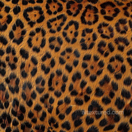 Leopard Print Fur Leather Texture with Realistic Hair Detail Leather texture preview