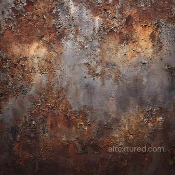 Rusted Metal PBR Texture Featuring Cracks, Holes & Corrosion Rust texture preview