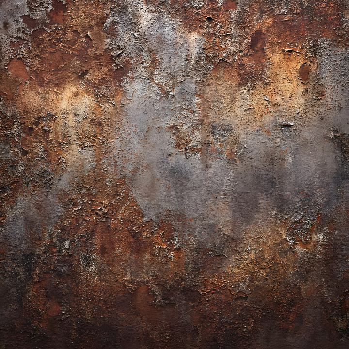 Rusted Metal Featuring Cracks, Holes & Corrosion seamless PBR texture preview