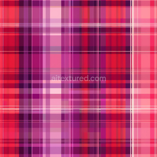 Seamless 3D PBR Plaid Texture Featuring Red and Purple Overlay Pattern