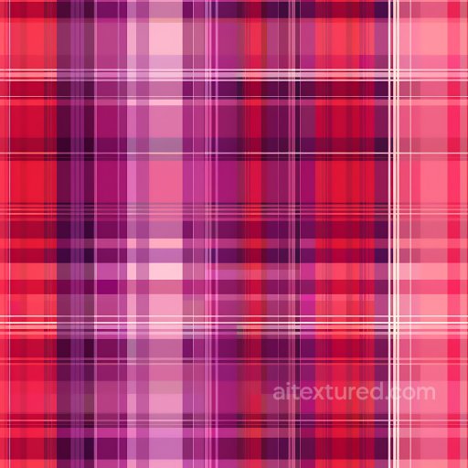 Seamless 3D PBR Plaid Texture Featuring Red and Purple Overlay Pattern texture preview