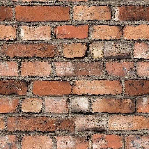 Cracked and Weathered Red Brick Wall Seamless Texture seamless Brick PBR texture