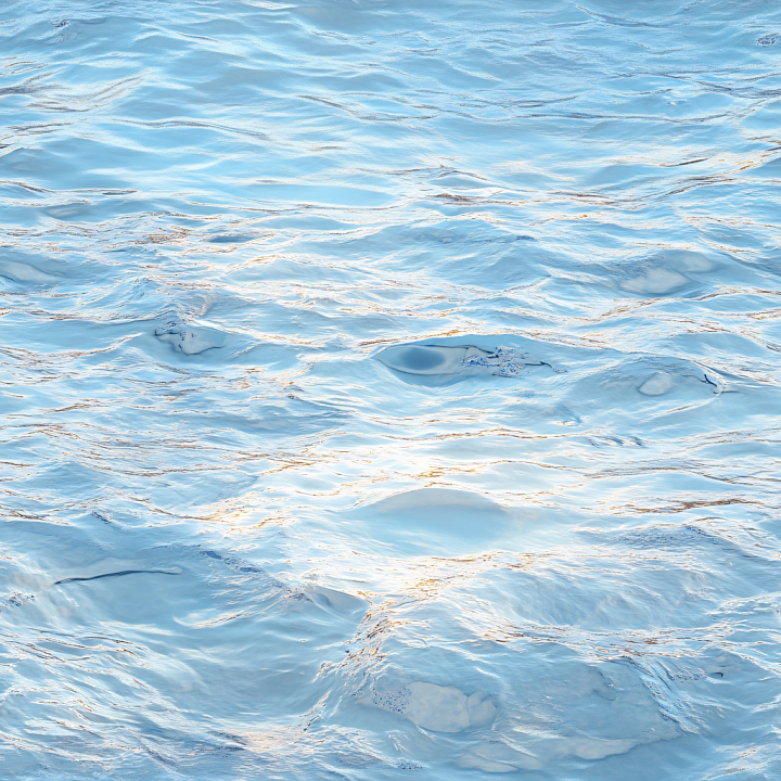 Water Featuring Soft Blue Gentle Waves and Reflective Highlights seamless PBR texture preview