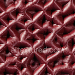 seamless Seamless 3D Quilted Burgundy Leather PBR Texture with Deep Folds and Glossy Finish texture 8k free download PBR