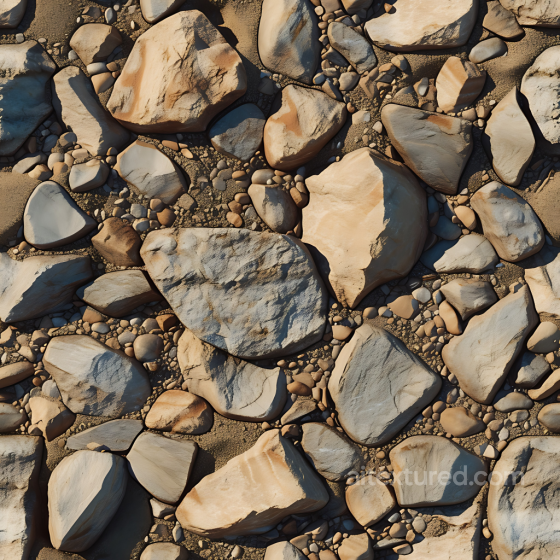 Stone Texture of Sandy Rocky Ground with Medium Large Stones Stone texture preview