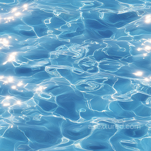 Bright Blue Pool Water Seamless Texture with Reflective Ripples seamless Water PBR texture