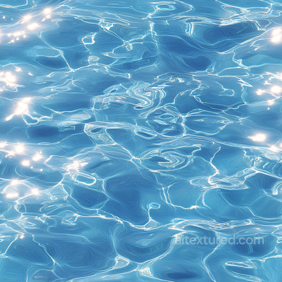 Bright Blue Pool Water Seamless Texture with Reflective Ripples Water texture preview