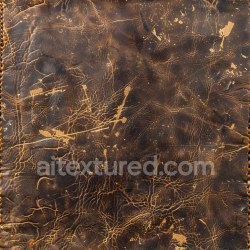 seamless Seamless 3D PBR Texture of Cracked Distressed Brown Leather with Natural Wear Patterns texture 8k free download PBR
