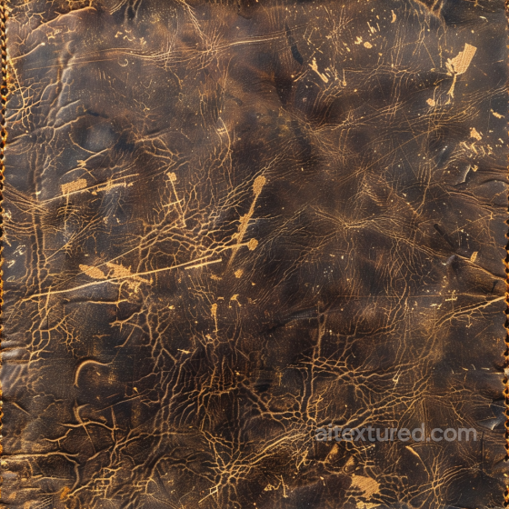 Cracked Distressed Brown Leather Seamless Texture with Natural Wear Patterns Leather texture preview