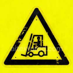 seamless Warning Sign Safety Yellow Triangle Icon Forklift Caution Graphic Symbol texture 8k free download PBR