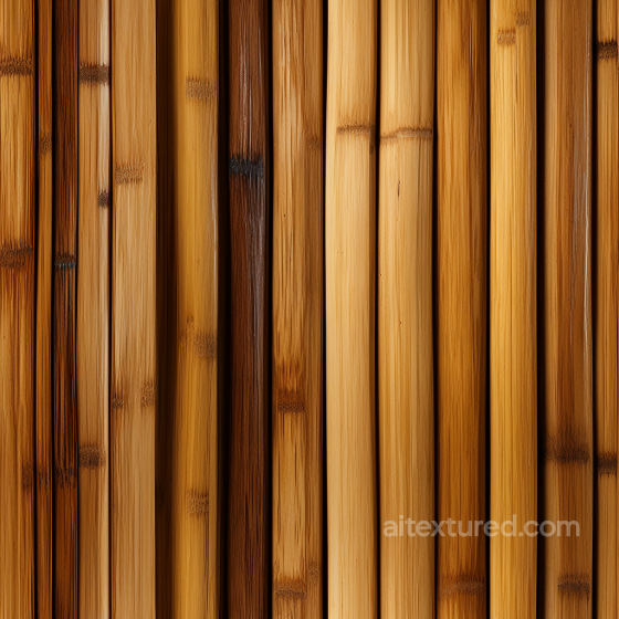 Vertically Laid Glossy Bamboo Panels Seamless Texture with Natural Node Detailing Bamboo texture preview