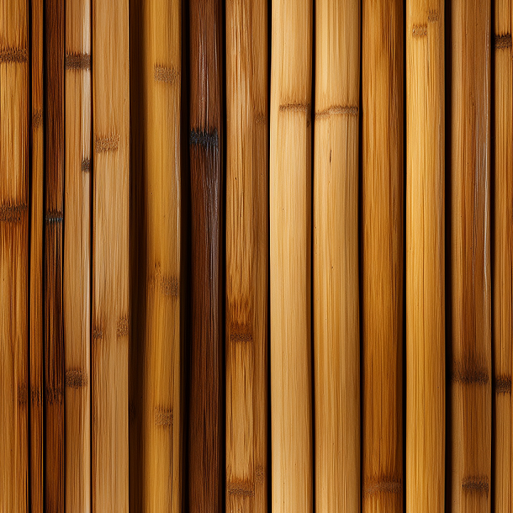 Vertically Laid Glossy Bamboo Panels with Natural Node Detailing seamless PBR texture preview