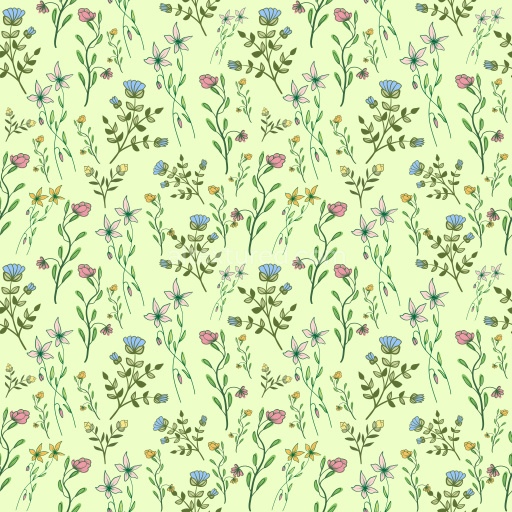 Pattern Bundle - Seamless 3D Pattern PBR Texture Featuring Delicate Wildflower Floral Motif on Pastel Back… texture preview