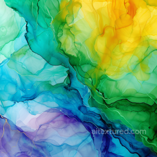 Alcohol Ink PBR Texture with Vibrant Multicolor Flow and Organic Veins texture preview