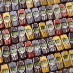 seamless Vintage Mobile Phone Pattern Plastic PBR Texture 4K Preview texture 8k free download PBR