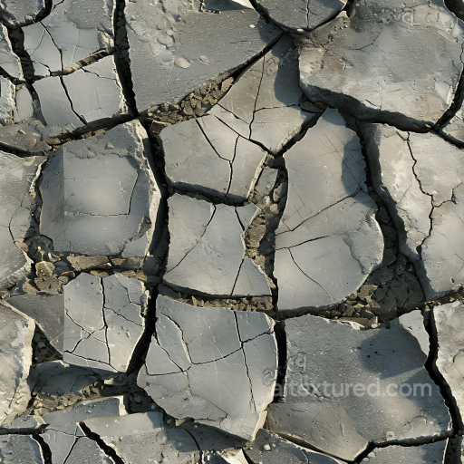 Cracked Stone Ground PBR Texture with Detailed Fractures and Dusty Surface seamless Stone PBR texture