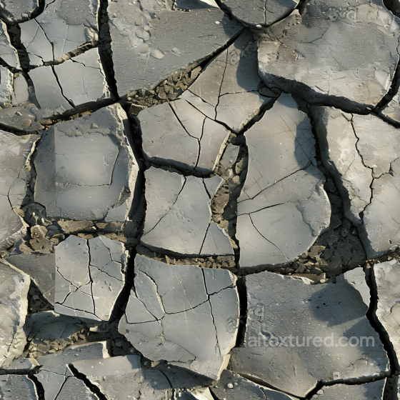 Cracked Stone Ground PBR Texture with Detailed Fractures and Dusty Surface Stone texture preview