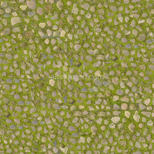 Paving Stones Seamless Tileable Texture Grass Natural