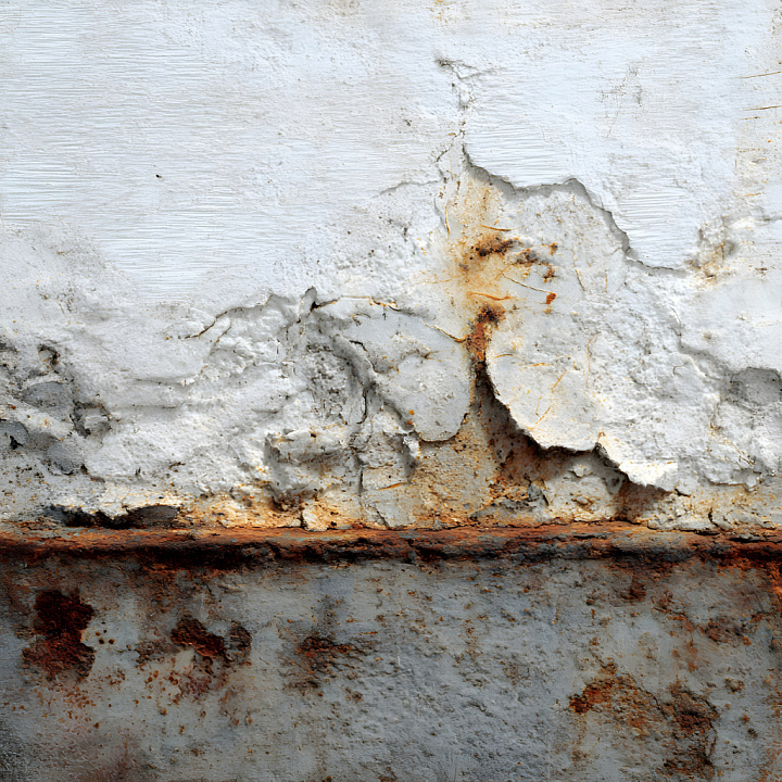 Cracked and Rusty Metal with Flaking Paint and Corrosion seamless PBR texture preview