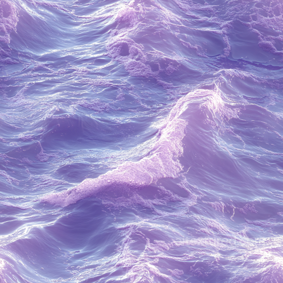 Water PBR Texture Featuring Stylized Purple Ocean Waves and Foam Water texture preview