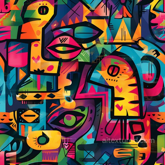With Vibrant Abstract Graffiti Art And Bold Geometric Shapes Graffiti texture preview