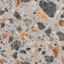 seamless Seamless 3D PBR Terrazzo Stone Texture Featuring Mixed Beige and Dark Rocks texture 8k free download PBR