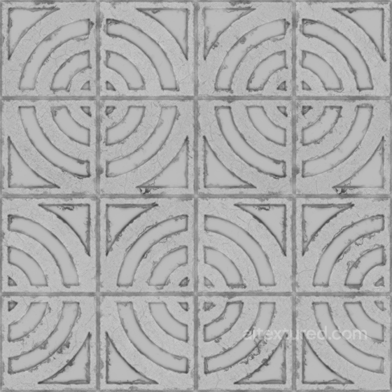 Blocks Concrete Geometric Wall - Seamless PBR Texture Concrete texture preview