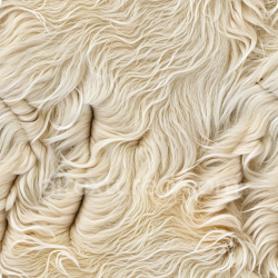 seamless Seamless 3D PBR Texture of Long Cream Sheepskin Leather with Realistic Fur Detail texture 8k free download PBR