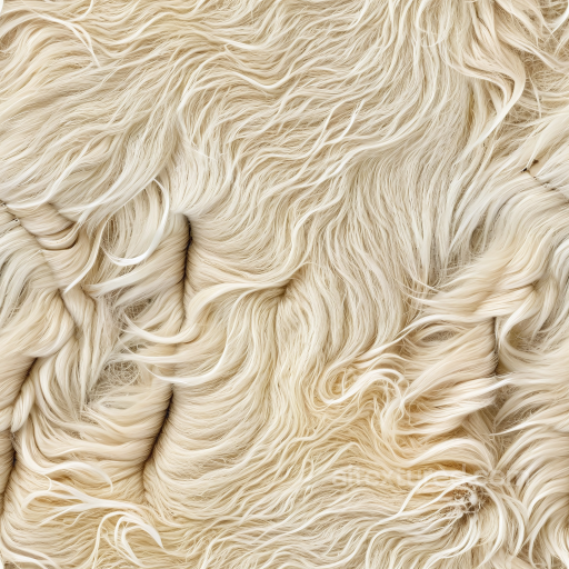 Long Cream Sheepskin Leather Seamless Texture with Realistic Fur Detail seamless Leather PBR texture