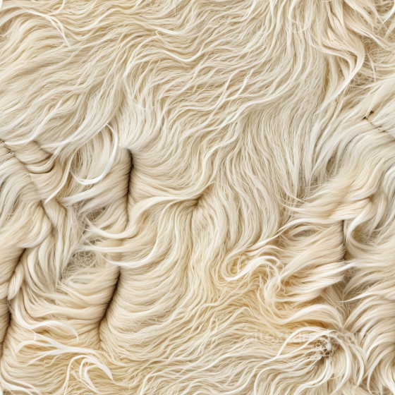 Long Cream Sheepskin Leather Seamless Texture with Realistic Fur Detail Leather texture preview